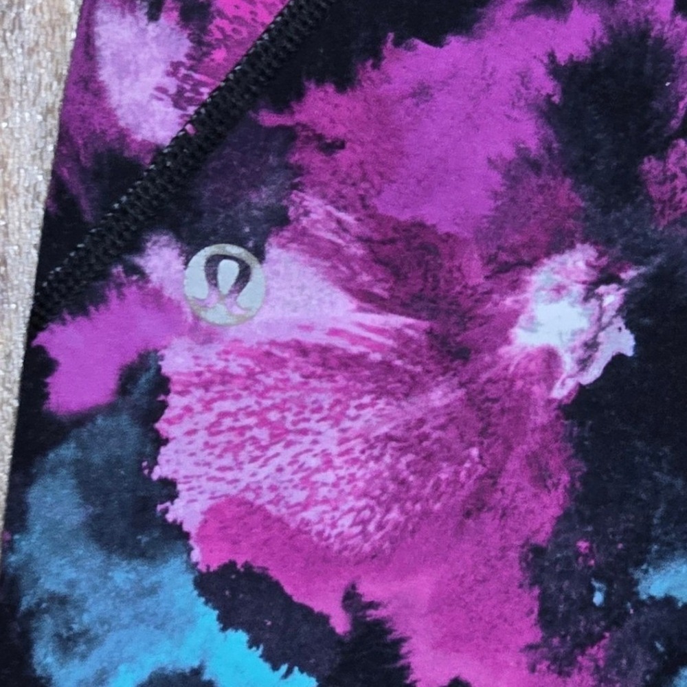Lululemon Inspire Tight Abstract Floral Mesh Panel Leggings Zipper Pockets 6 - Picture 9 of 15